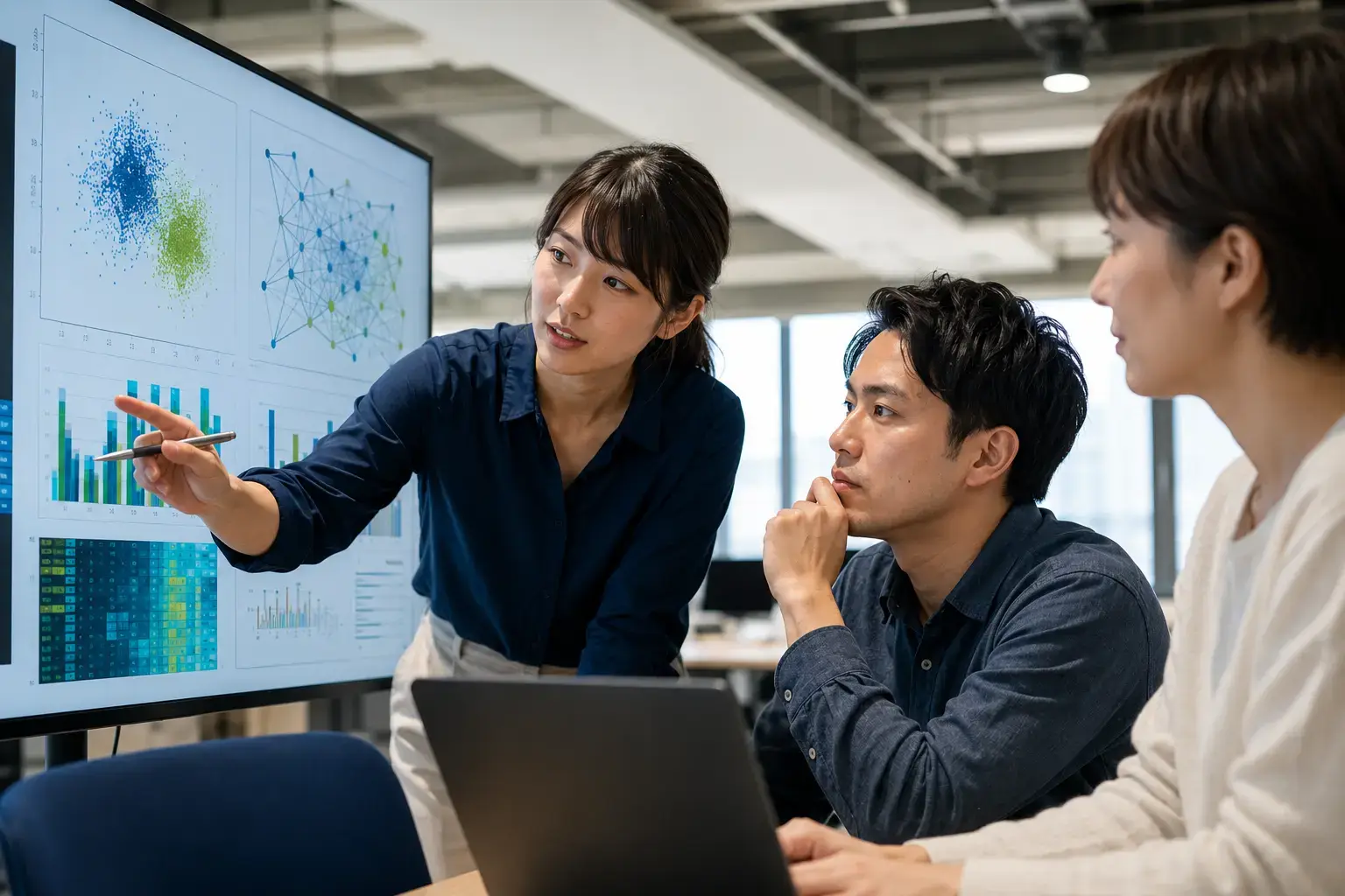 Machine-learning specialists evaluating an AI model